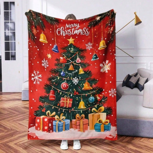 Fashionable And Casual Christmas Print Home Blanket