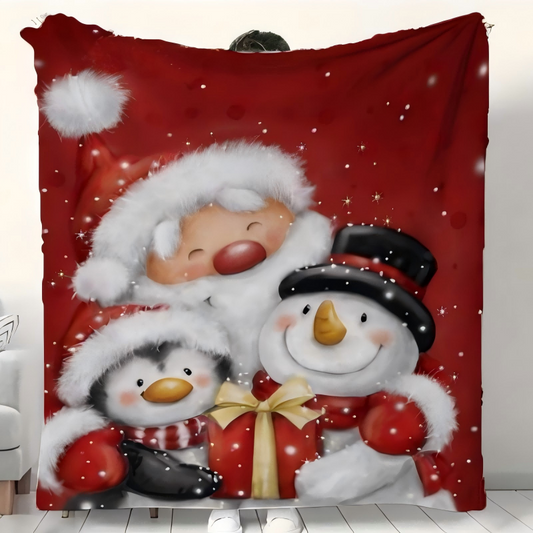 Fashionable And Casual Christmas Print Home Blanket