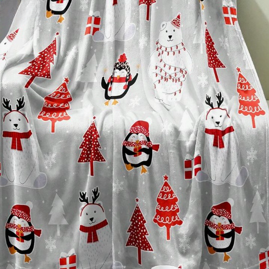 Fashionable And Casual Christmas Print Home Blanket
