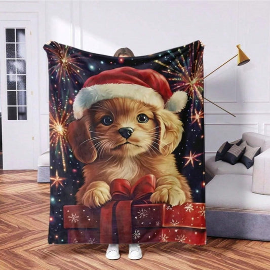 Fashionable And Casual Christmas Print Home Blanket