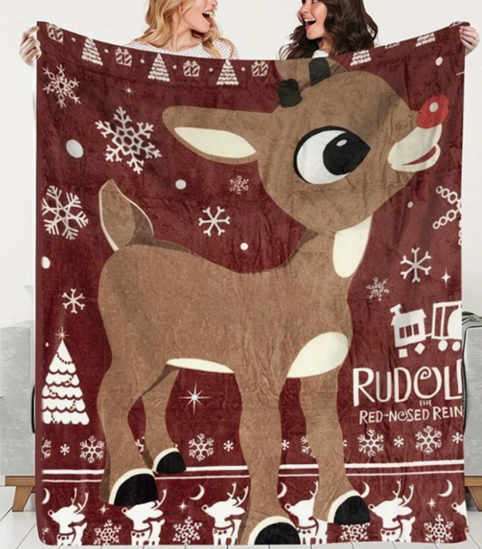 Fashionable And Casual Christmas Print Home Blanket