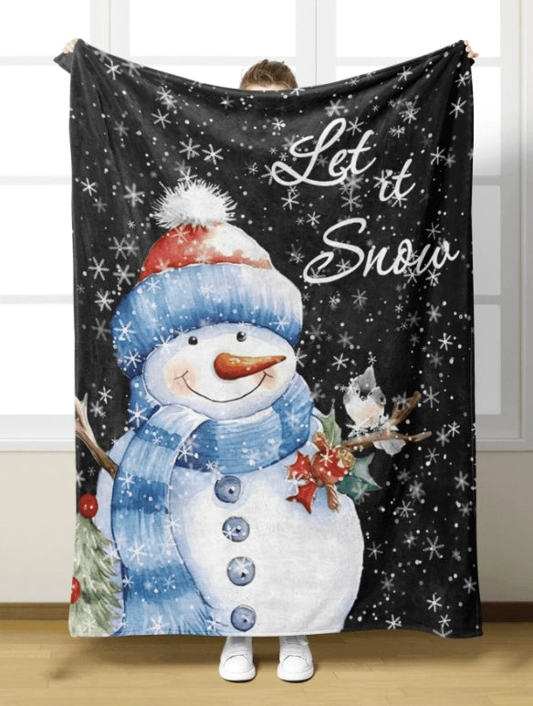 Fashionable And Casual Christmas Print Home Blanket