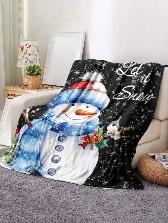Fashionable And Casual Christmas Print Home Blanket