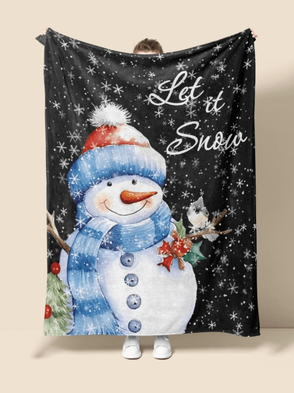 Fashionable And Casual Christmas Print Home Blanket