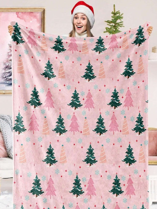 Fashionable And Casual Christmas Print Home Blanket