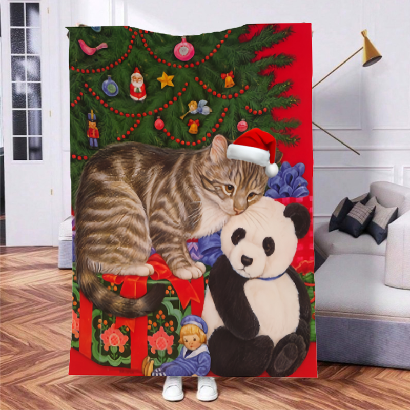 Fashionable And Casual Christmas Print Home Blanket