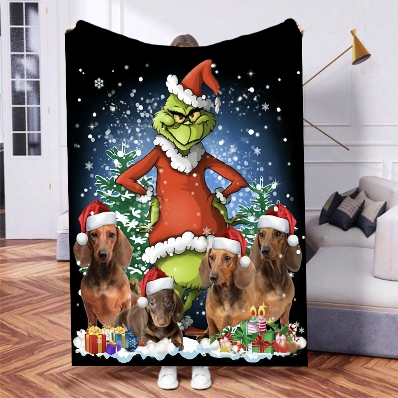 Fashionable And Casual Christmas Print Home Blanket