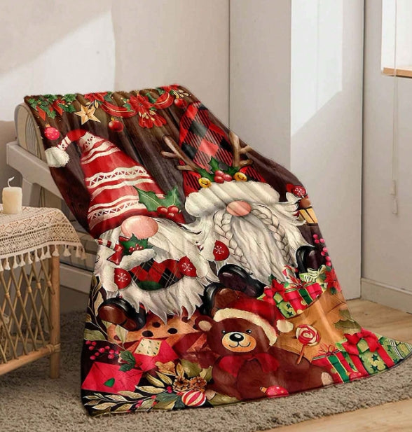 Fashionable And Casual Christmas Print Home Blanket