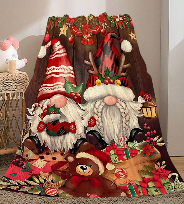 Fashionable And Casual Christmas Print Home Blanket