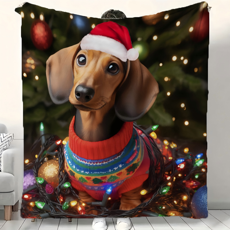 Fashionable And Casual Christmas Print Home Blanket