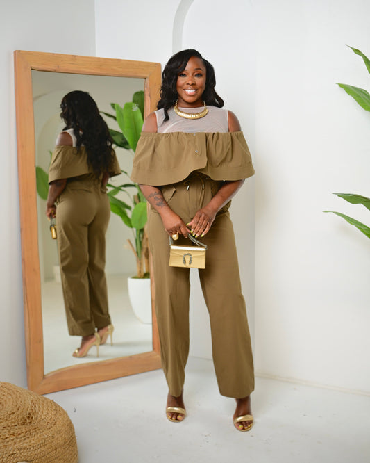 Elegant And Stylish Ruffle Jumpsuit