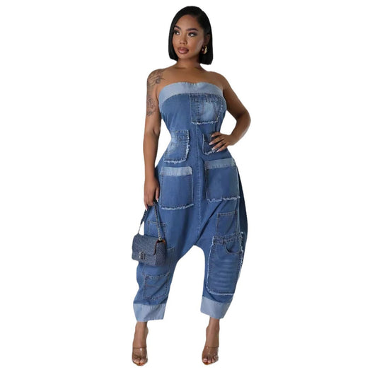 Fashionable Casual Multi-Pocket Jumpsuit