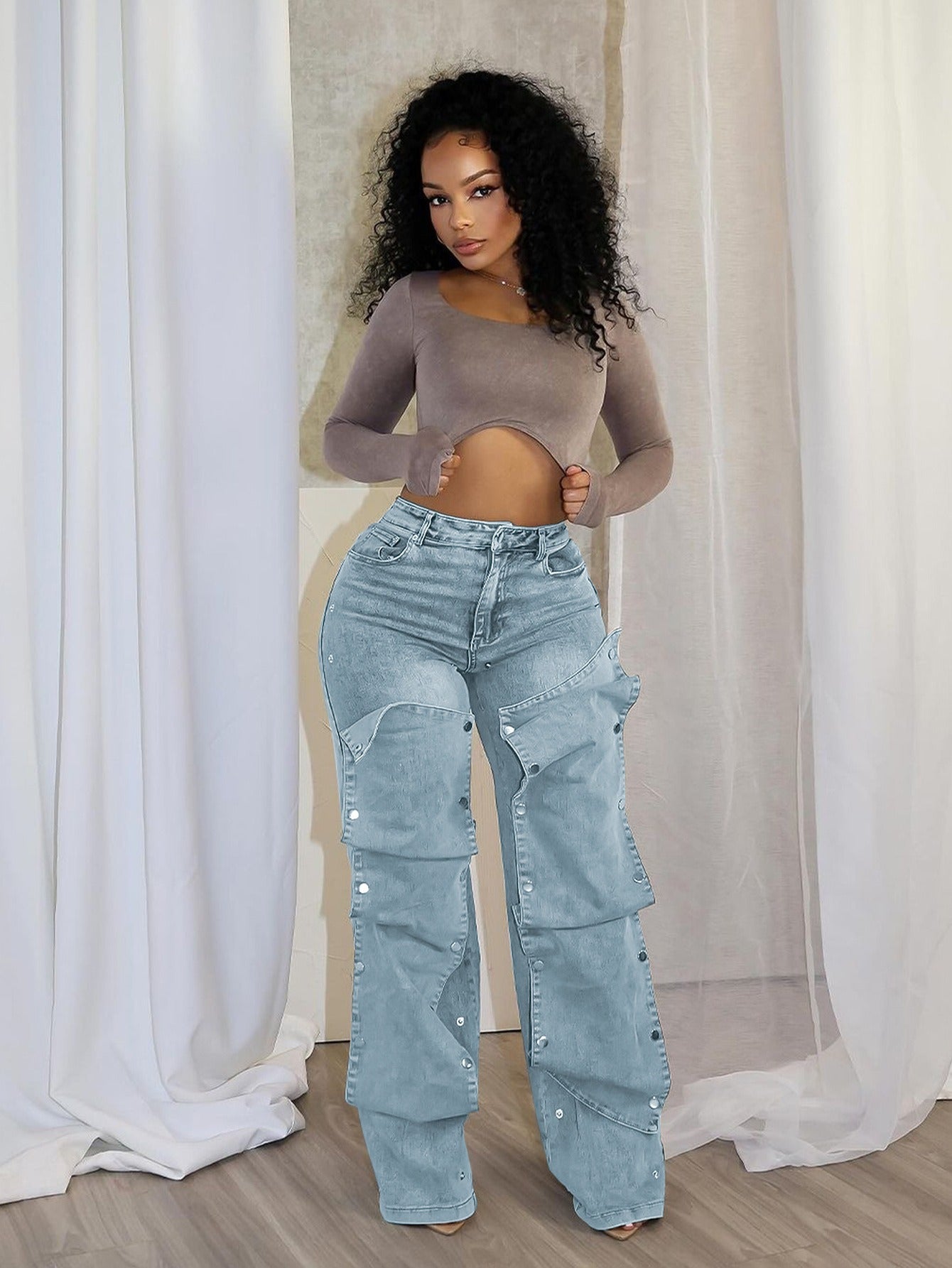 Stylish And Elegant Pocket Jeans