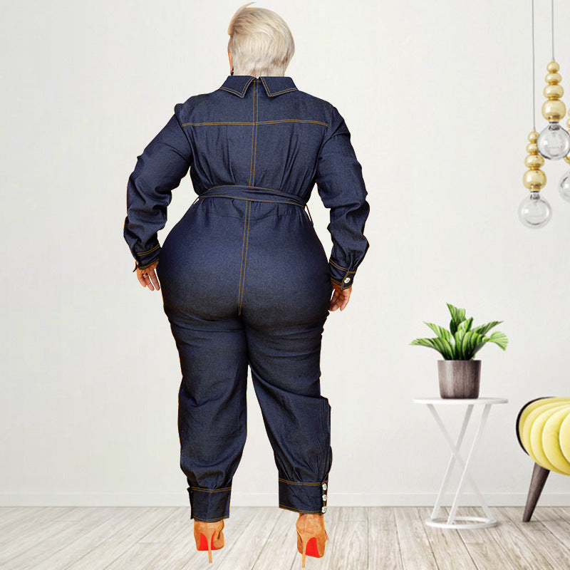 Stylish And Elegant Lapel Jumpsuit