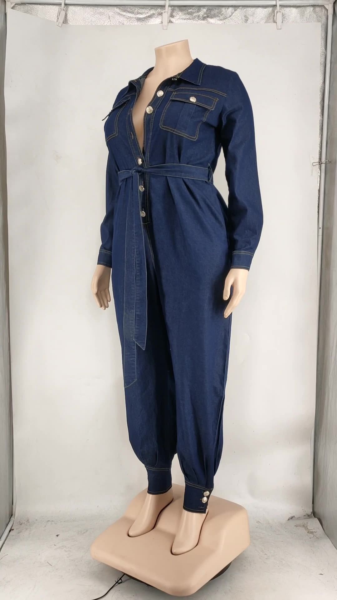 Stylish And Elegant Lapel Jumpsuit
