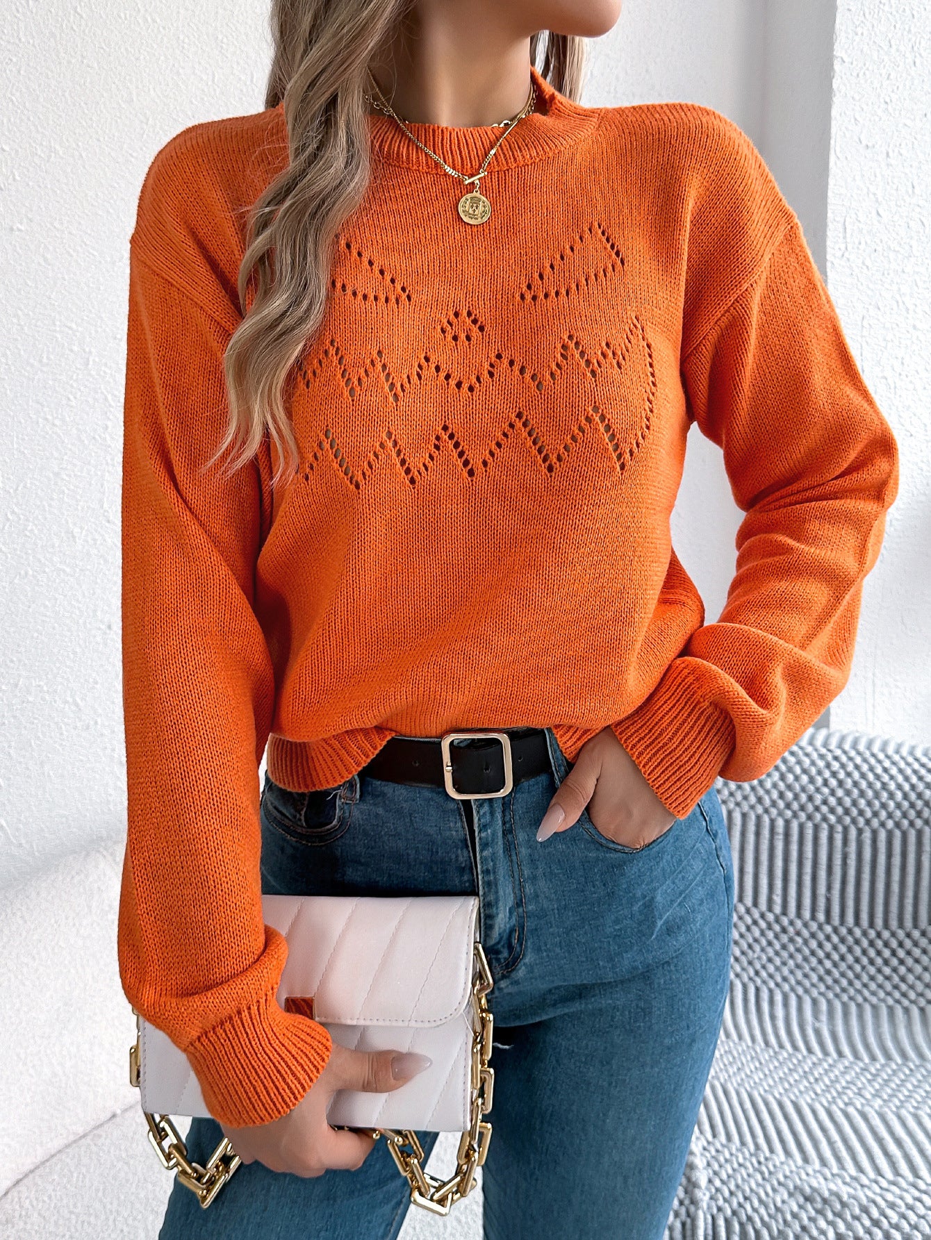 Pumpkin Hollow Lantern Sleeve Sweater