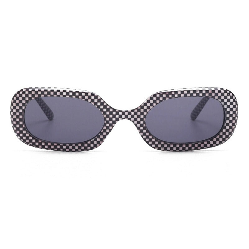Retro Checkerboard Sunglasses