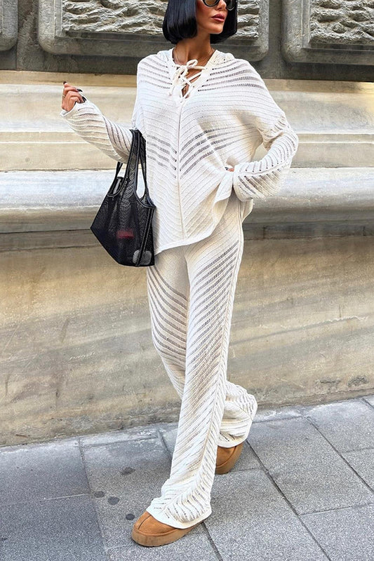 Elegant Hoodie Sweater & Pants Set