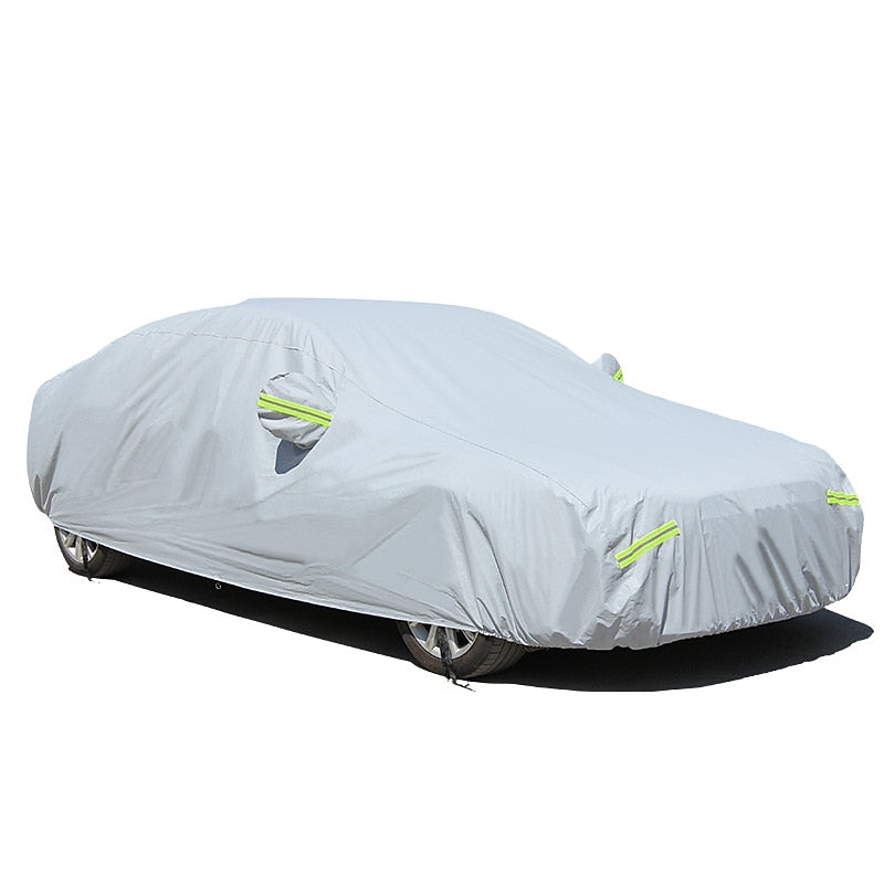 StarFire All Size High Quality Car Cover Full Cover Four Seasons Universal Thick Waterproof Sunshade Sunscreen Car Cover Reflective Warning Safety Car