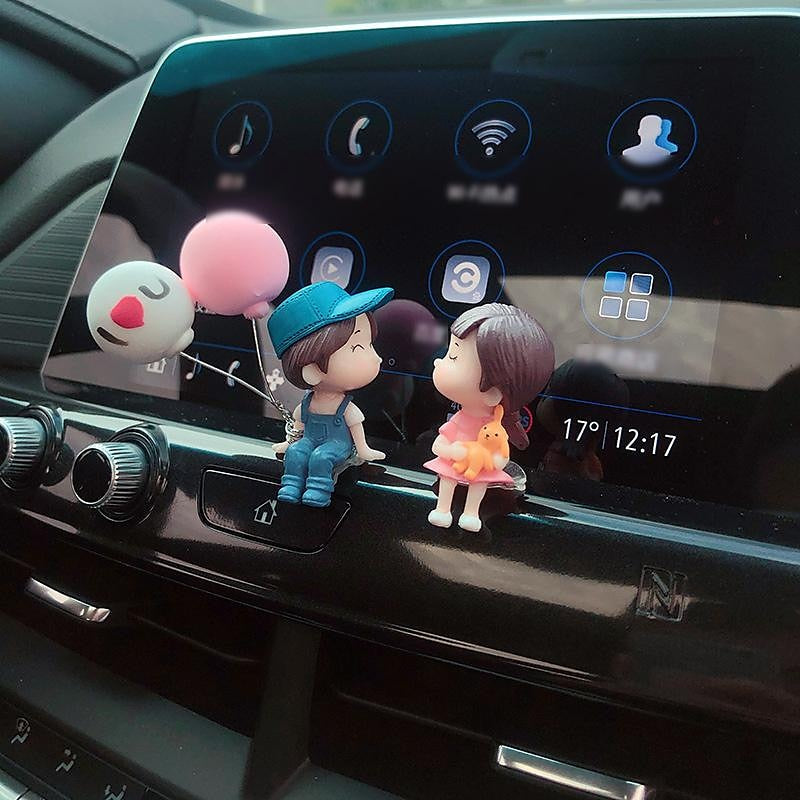 StarFire Car Decoration Cute Cartoon Couples Action Figure Figurines Balloon Ornament Auto Interior Dashboard Accessories Car Accessories For Girls Gi