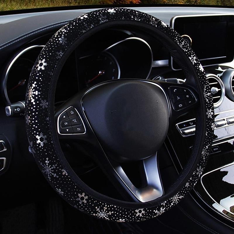 StarFire Universal Hot Stamping Snowflake Elastic Band Steering Wheel Cover Car Styling Accessories 2024 - $8.99