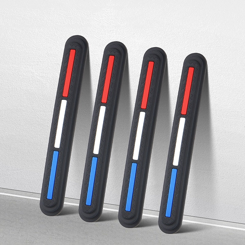 4pcs Car Door Anti-collision Strips. Silicone Door Side Rear-view Mirror Anti-scratch Protection Strip Car Shock Absorbers Car Decoration Accessories