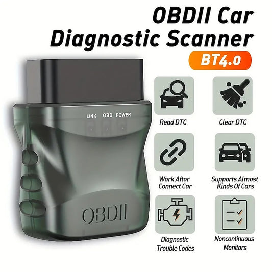 BT OBDII V15-1 Car Diagnostic Scanner For IPhone & For Android Fault Code Reader With Automatic Scanning Check Engine Light Code Reader For OBD2 2024