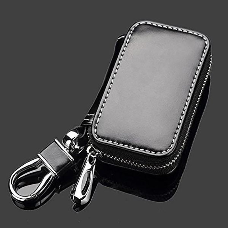 Car Key Pouch Bag Case Car Key Holder Case Key Chain Wallet Bag Cover Fobs Car Keys' Bag Zipper Mini Wallet high-capacity Men Women's Key Holder Leath