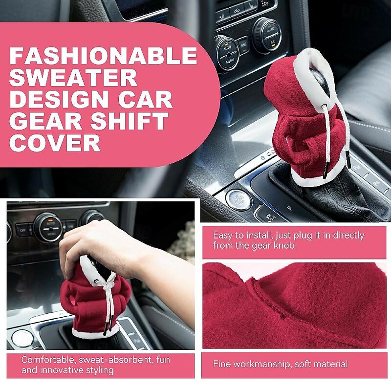 Gear Shift Hoodie Cover Universal Car Shift Knob Hoodie Mini Hoodie for Car Shifter Automotive Interior Cute Gadgets 2024 - $9.99