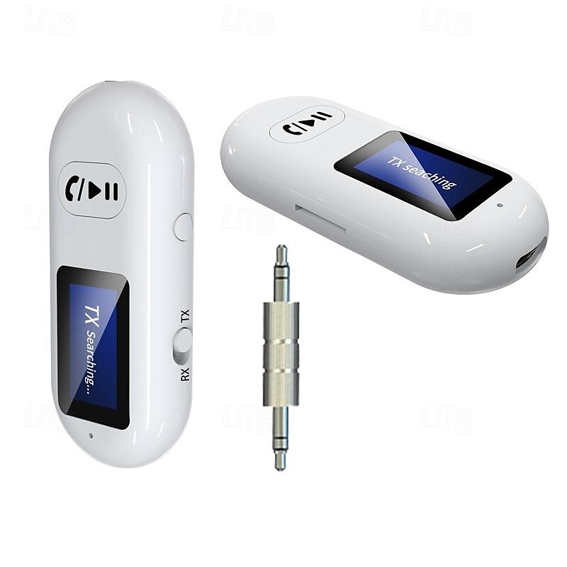 Car Bluetooth 5.0 Receiver for Car Noise Cancelling Bluetooth AUX Adapter Bluetooth Music Receiver for Home Stereo/Wired Headphones/Handsfree Calling