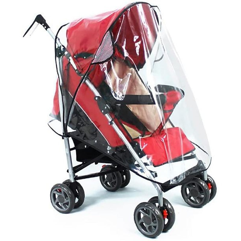 Universal Baby Stroller Rain Cover Pram Raincover Pushchair EVA Transparent and Waterproof for Buggy Baby Stroller Baby Carriage Travel Outdoor 2024 -