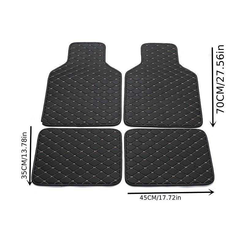4pcs Car Floor Mats Universal Waterproof Front Rear Full Set Auto Rugs Leather Car Carpet Accessories Interior 2024 - $17.99