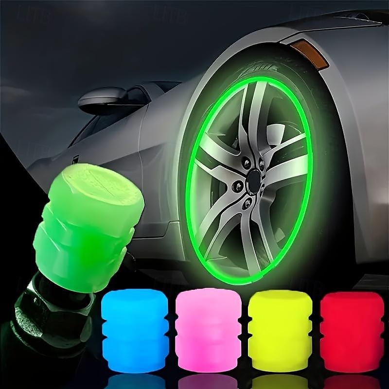 Starfire Car Luminous Valve Valve Green Pink Blue Yellow Car Tire Valve Cap Motorcycle Valve Core Glow 2024 - $11.99
