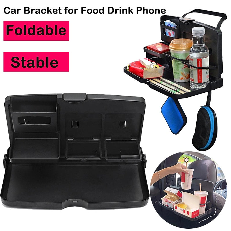 Universal Folding Car Bracket for Food Drink Phone Holder Car Storage Box Tray Auto Rear Seat Table Dinner Plate 2024 - $12.99