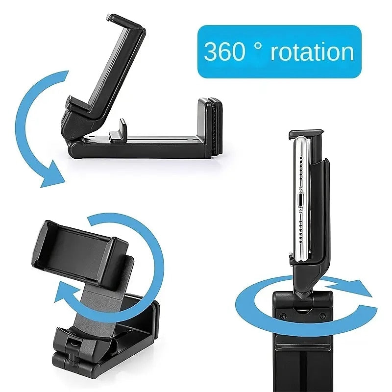 Phone Holder Mount with the Universal In  Airplane . Handsfree Phone Holder For Desk Tray With Multi-Directional Dual 360 Degree Rotation. Pocket Size