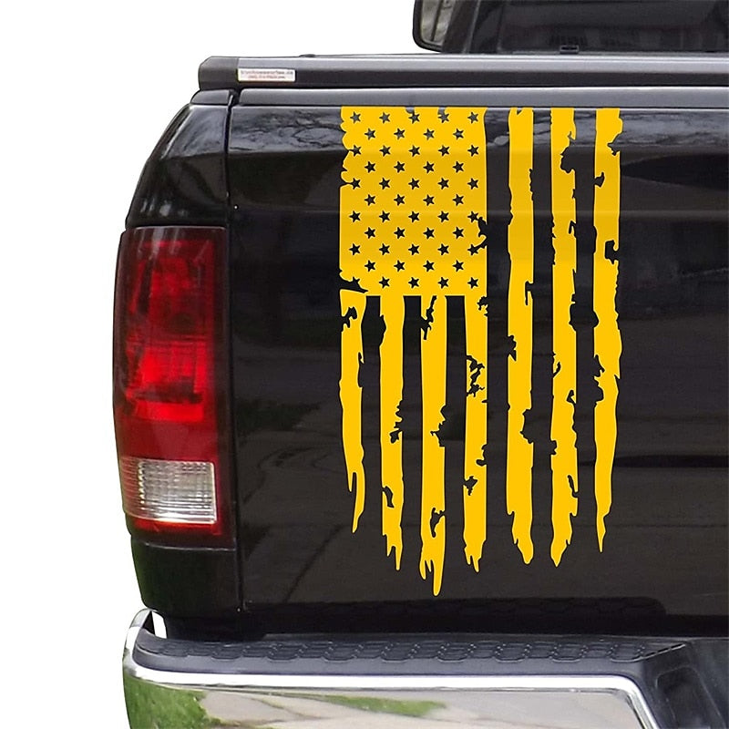 American USA Flag Truck Tailgate Vinyl Decal Car Sticker Compatible with Most Pickup Trucks and Most Vehicles 2024 - $7.99