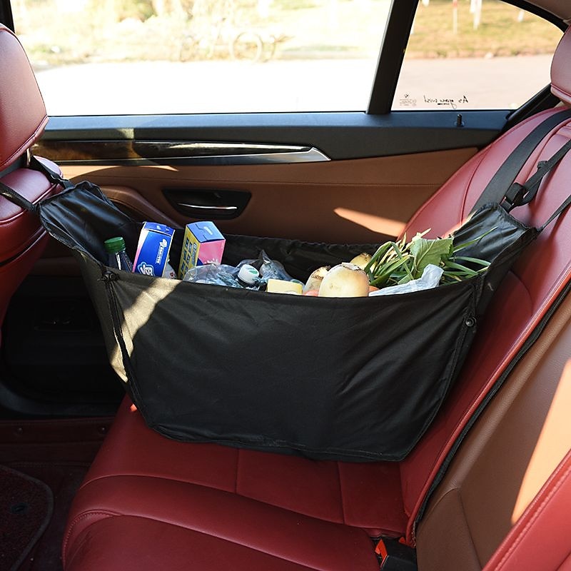 Portable Car Back Seat Stowing Tidying Storage Basket Shopping Bag Organizer for Travel Camping Capacity Car Trunk Storage Box 2024 - $8.99