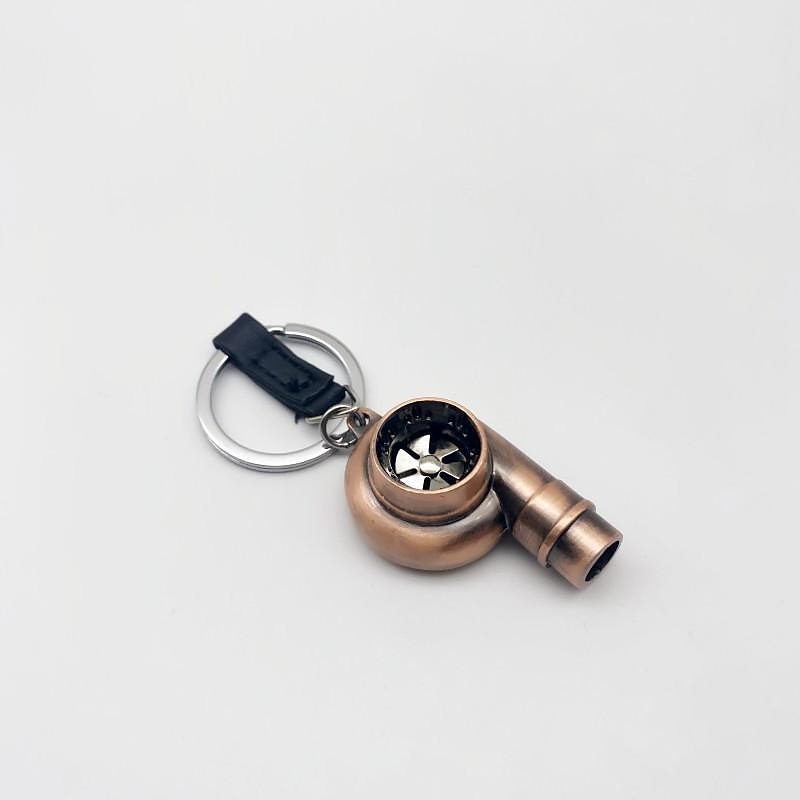 StarFire Real Whistle Sound Turbo Car Keychain Sleeve Bearing Spinning Turbo Key Chian Auto Part Turbine Turbocharger Key Ring Key Holder Accessoies 2