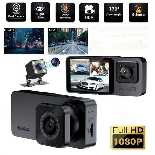 2.0-inch Three-lens Car Camera Three-way High-definition Night Vision Driving Recorder 2024 - $23.99