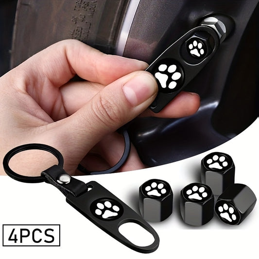 4pcs Dog Paw Tire Air Valve Caps - Universal Fit for Cars Trucks SUVs Bikes & Motorcycles 2024 - $5.99