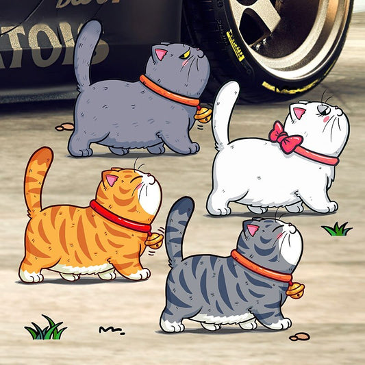 5Pcs/Set Climbing Cats Car Sticker Funny Animal Styling Waterproof Stickers Car Body Home Window Creative Decals Decoration 2024 - $7.99