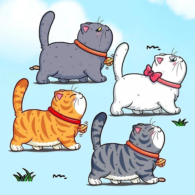 5Pcs/Set Climbing Cats Car Sticker Funny Animal Styling Waterproof Stickers Car Body Home Window Creative Decals Decoration 2024 - $7.99