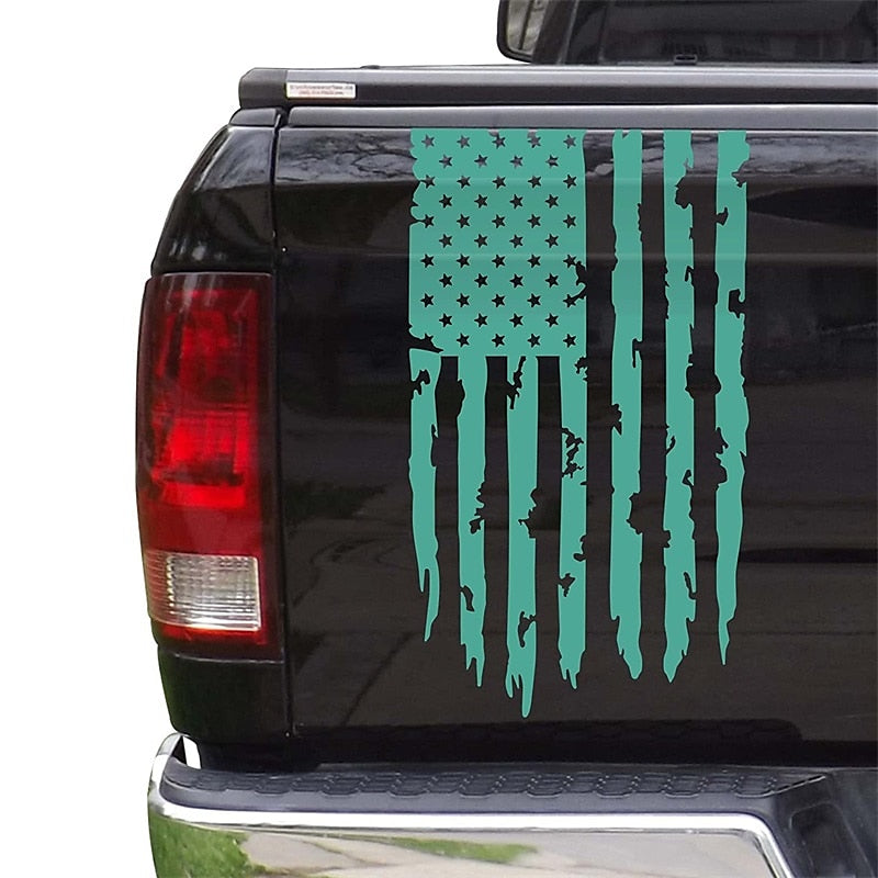 American USA Flag Truck Tailgate Vinyl Decal Car Sticker Compatible with Most Pickup Trucks and Most Vehicles 2024 - $7.99