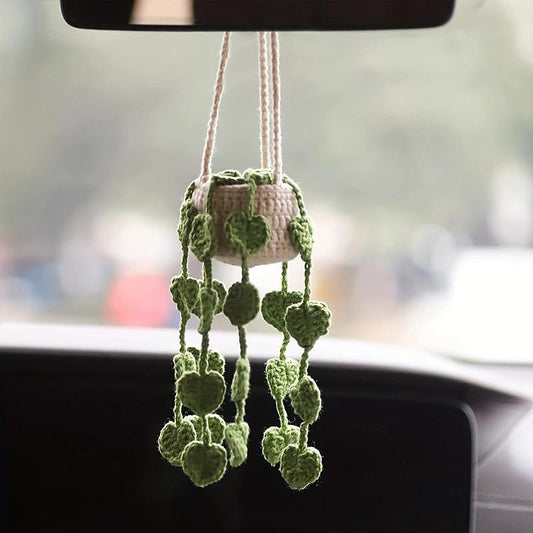 Woven Plant Car Pendant Car Rearview Mirror Pendant Creative Car Pendant 2024 - $8.99