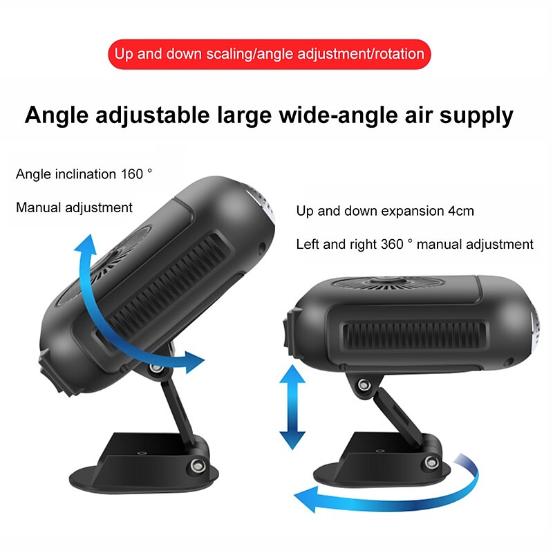 12V/24V Car Electric Heater Angle Windshield Defogging Defrosting Heater Adjustable Electric Car Heater Fan Automatic Car Hot Air Blowers 2024 - GBP £