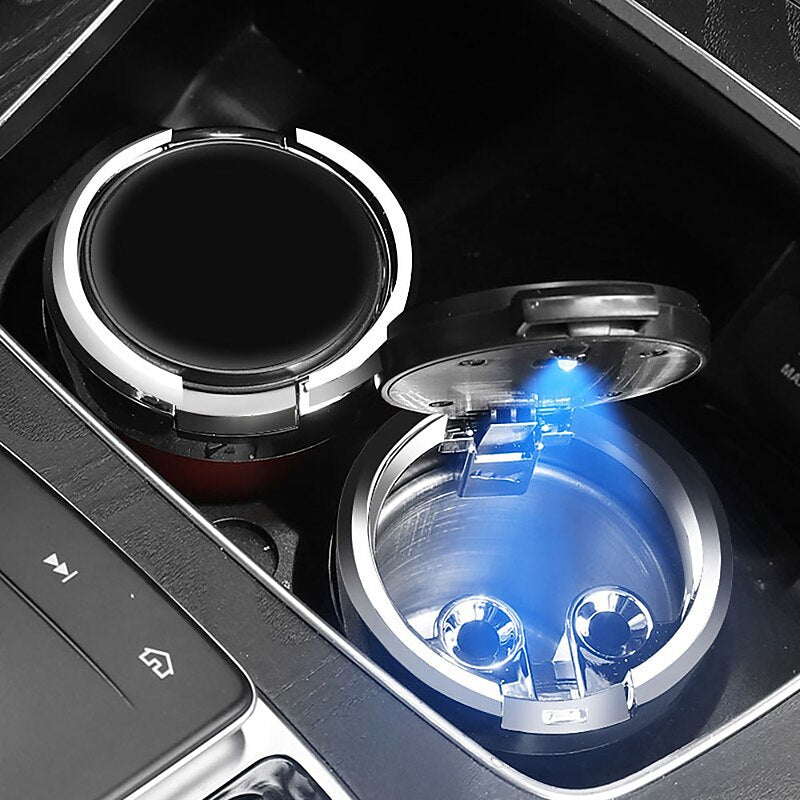 StarFire Portable Auto LED Ashtray With Blue Light Car Styling Smokeless Ash Tray For AUDI A3 A4 A5 A6 A7 A8 Accessories 2024 - GBP £7