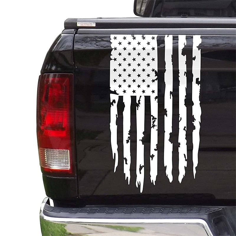 American USA Flag Truck Tailgate Vinyl Decal Car Sticker Compatible with Most Pickup Trucks and Most Vehicles 2024 - $7.99