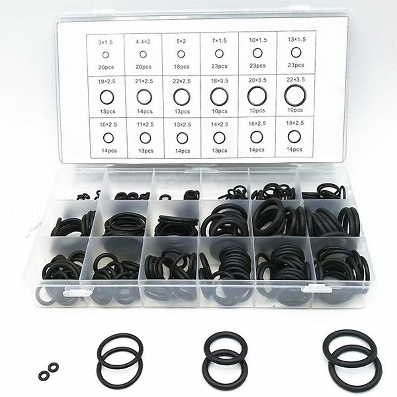 225Pcs Rubber O-Ring Washer Seals Assortment Black For Car 18 Sizes 2024 - $7.99