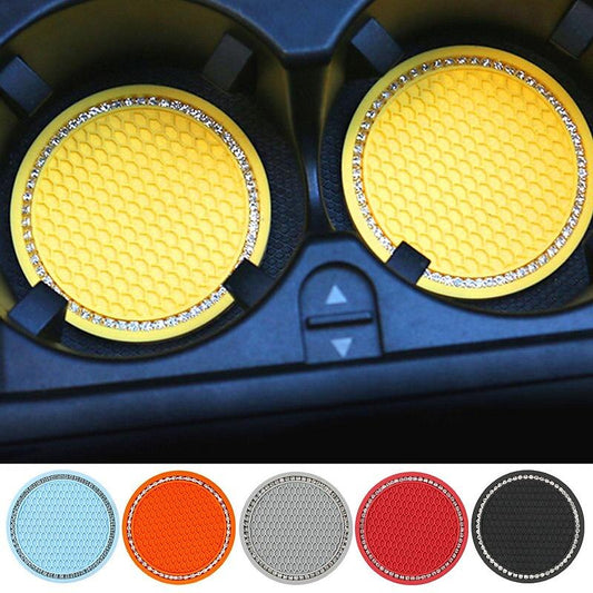 4pcs  Car Coasters PVC Texture Soft Glue Portable Anti-slip Cup Holder Mat Anti-deform Comfortable Touch Car Interior Accessories 2024 - $6.99