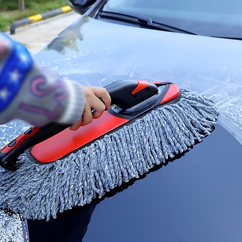 1pc Soft Hair Car Duster - Car Wash Mop & Brush - Cleaner Supplies for Easy Cleaning & Sweeping of Your Car! 2024 - $9.99